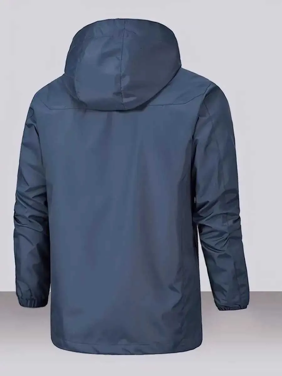 Mens Lightweight Waterproof Windbreaker Jacket with Hooded Shell for ...