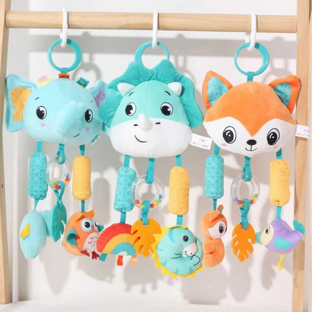 Juguete Colgante De Peluche Suave Para Bebé – Mono Sonajero Con Espejo Y Chirriador, Apto Desde 0 Meses, Para Cochecito O Cuna
