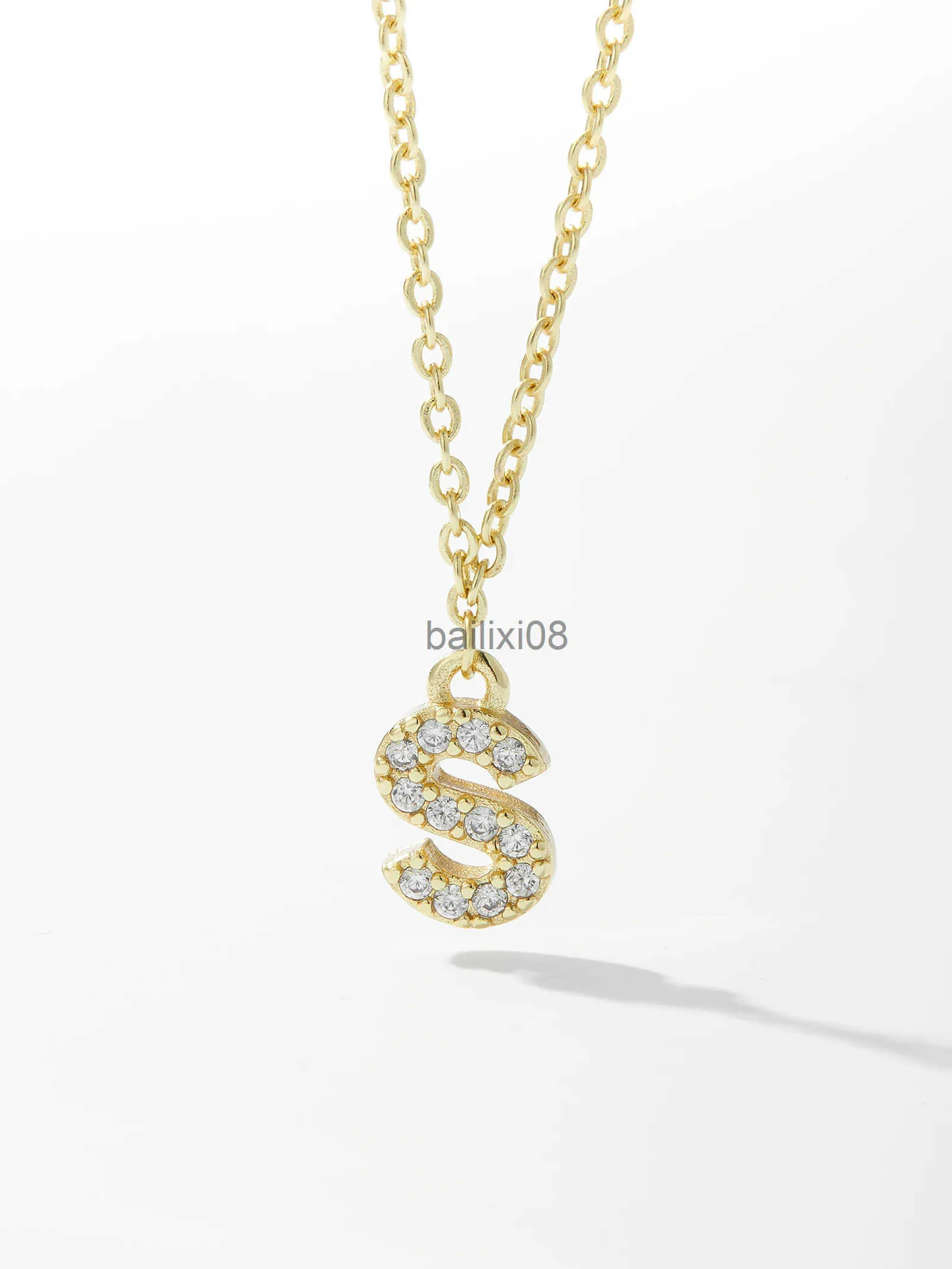 925 Cadeias De Colar De Prata Esterlina Colar De Pendente Inicial Letra De  Ouro A C E M P R S T Cadeia Longa, Jóias De Casamento Elegantes Para  Mulheres De $59,56 | DHgate, image size:1600x2133