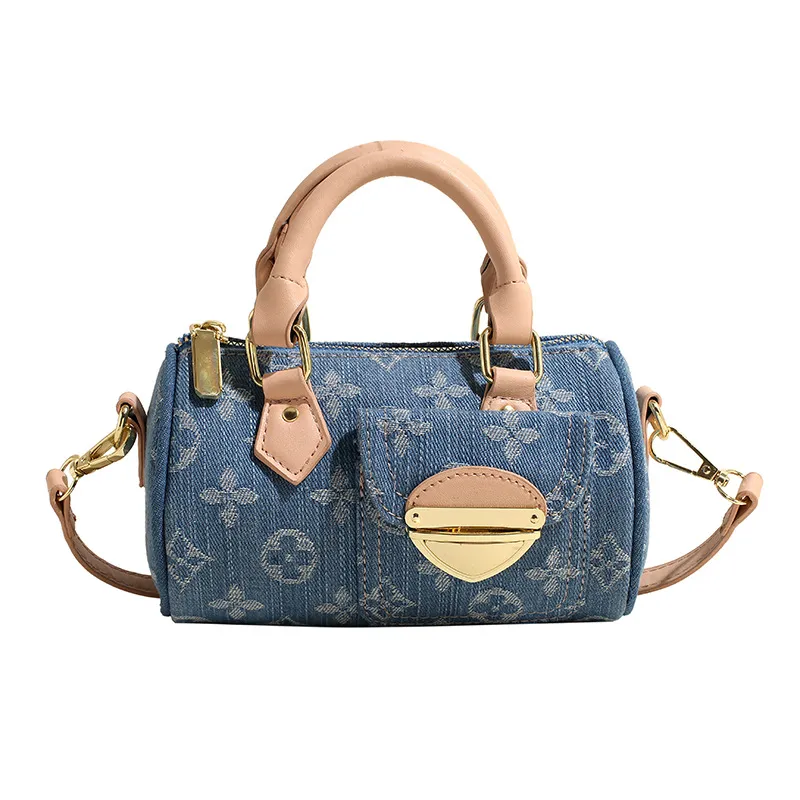 Borsa a tracolla in denim intrecciato di marca famosa, borsa a mano di nicchia europea e americana, borsa retrò alla moda per ragazze_voghion.com