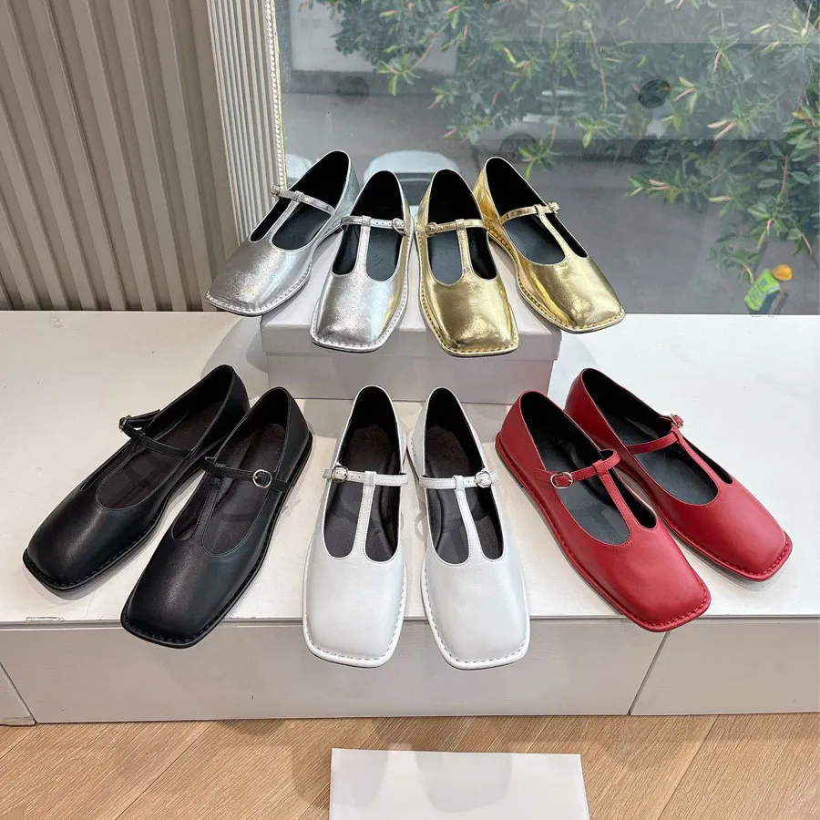 Top Quality Minimalism Square Toe Ballet Flats Mary Jane Shoes With ...