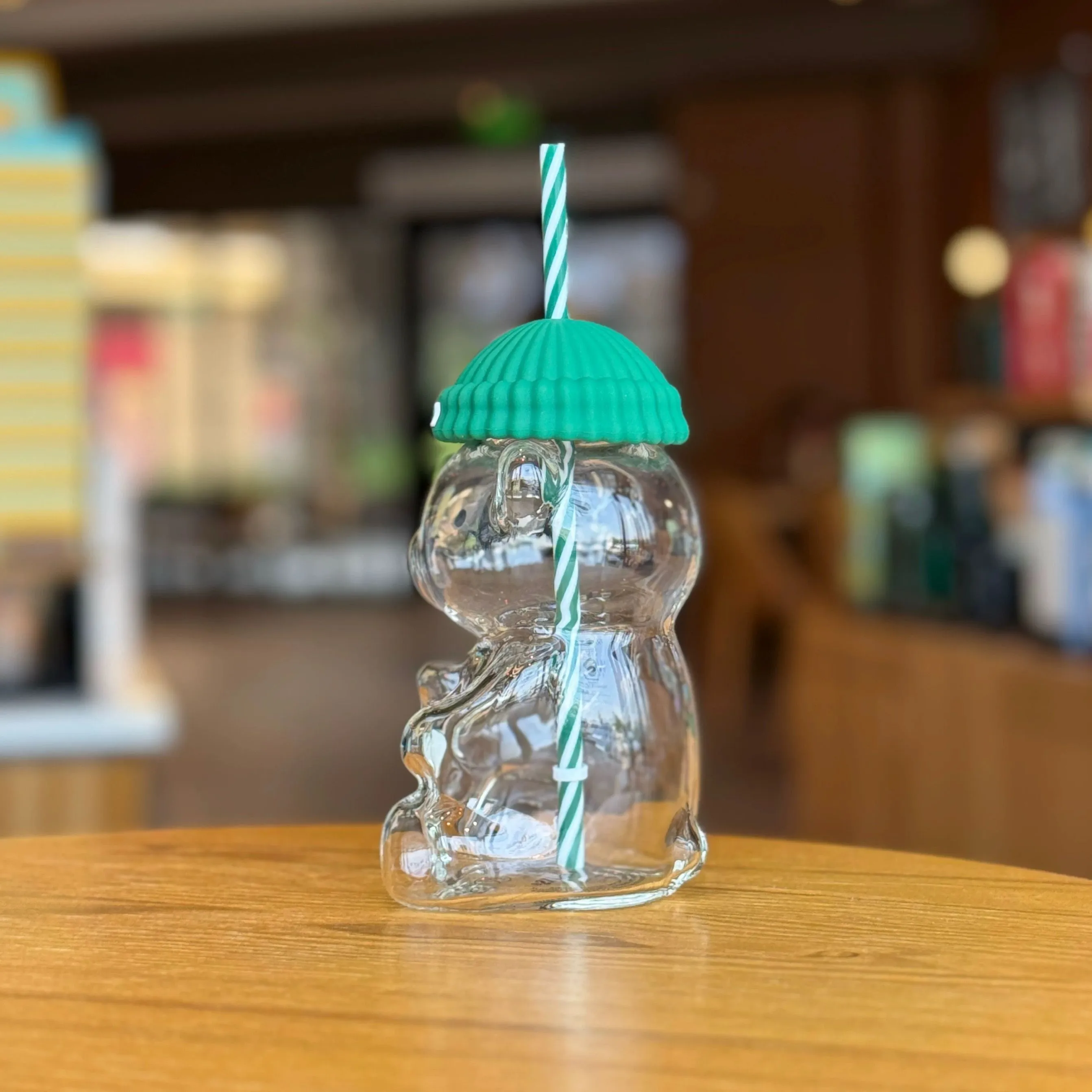 スターバックス ガラス ベアリスタ タンブラー ストロー付き 透明な
