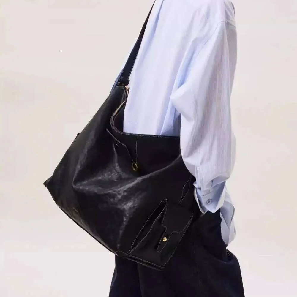 Große Schultertasche/Crossbody-Laptoptasche für Damen, lässig, minimalistisch, weich, Retro, bequem_voghion.com