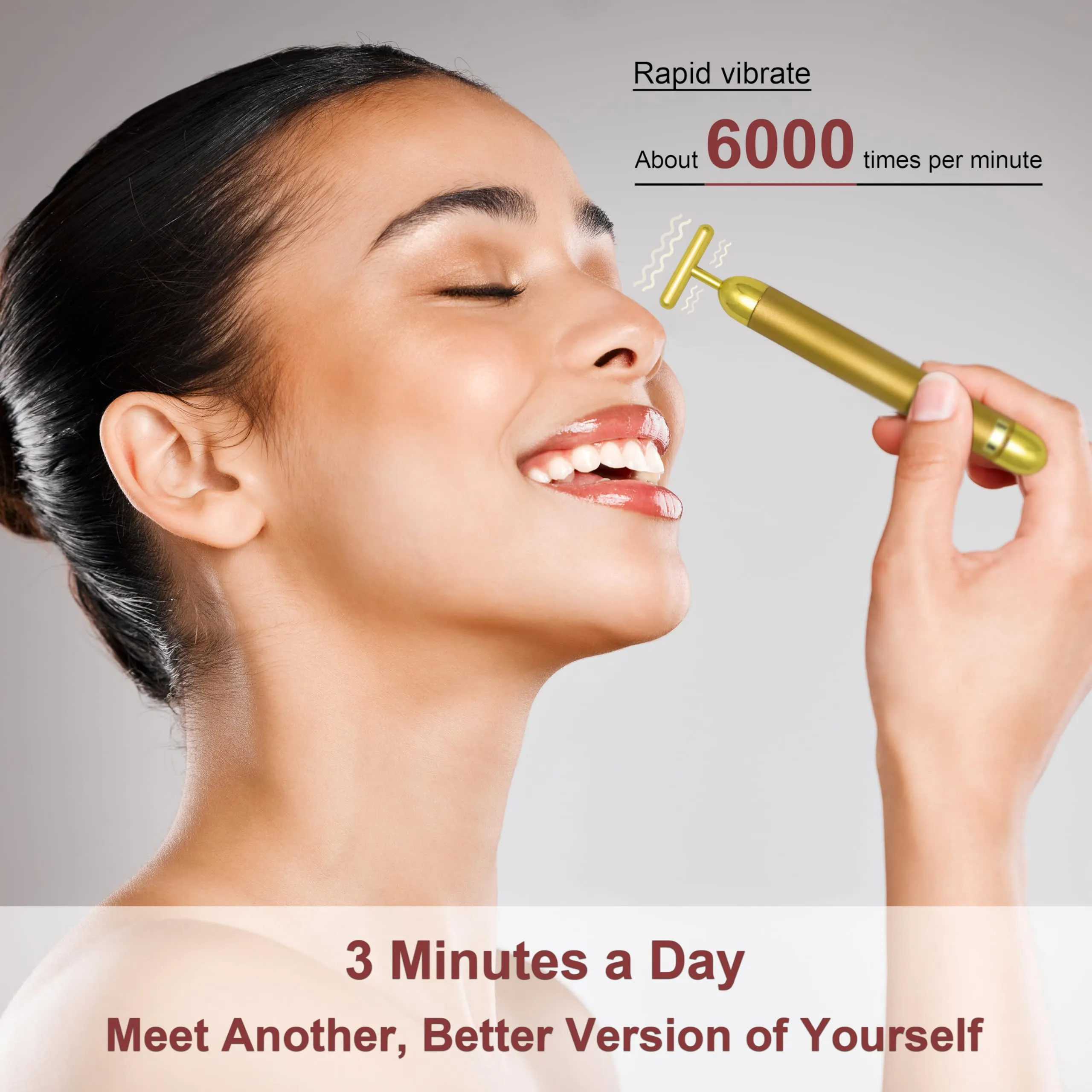 Vibration Face Massager T Shape 24k Gold Plated Facial Tool For Lifting And  Enhanced Absorption, Lightweight For Daily Use From Elitzia, $16.25 |  DHgate.Com