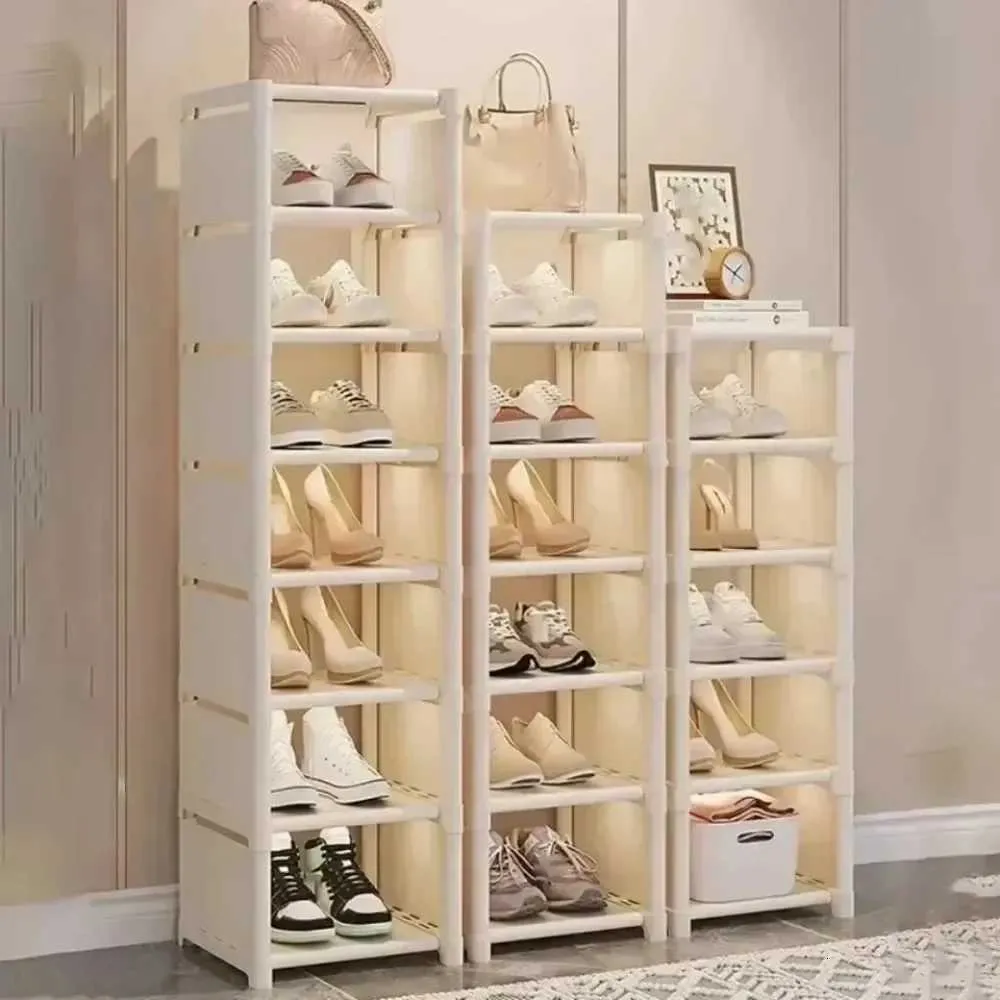 Bamboo Stackable Shoe Rack Adjustable Multi-Layer Storage Shelf for ...