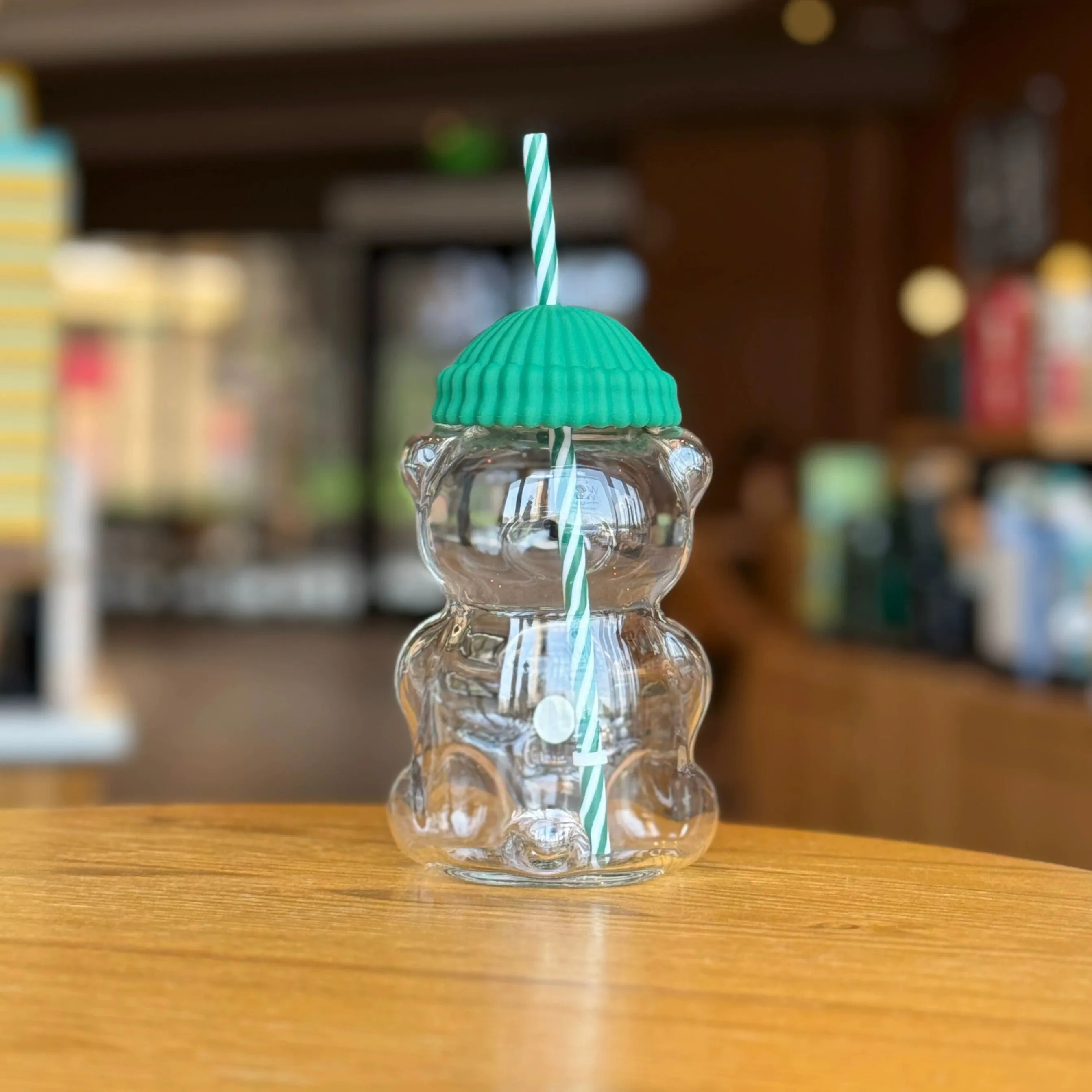 スターバックス ガラス ベアリスタ タンブラー ストロー付き 透明な 