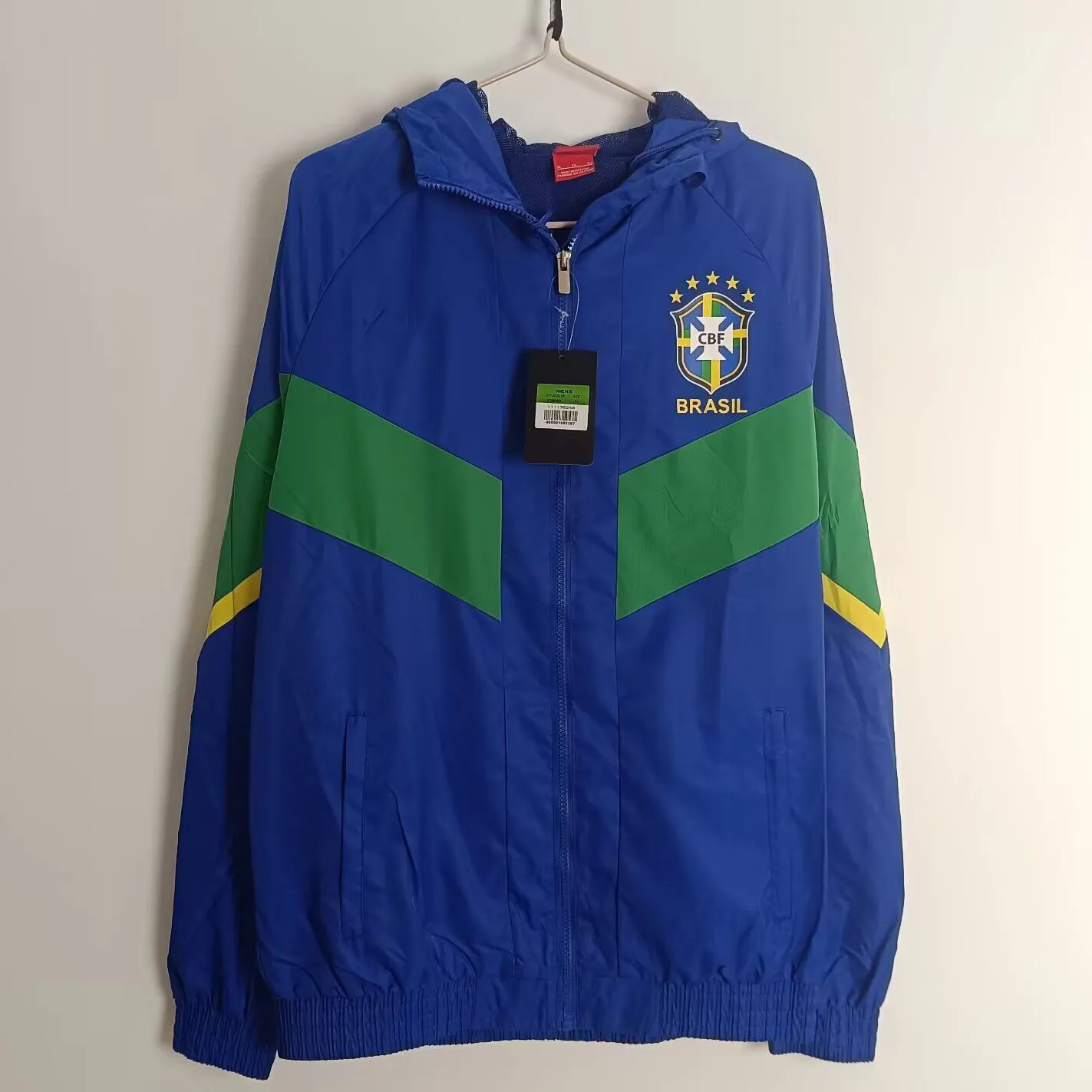 新しいレトロ ブラジル 1996 サッカー トラックスーツ ジッパー付き