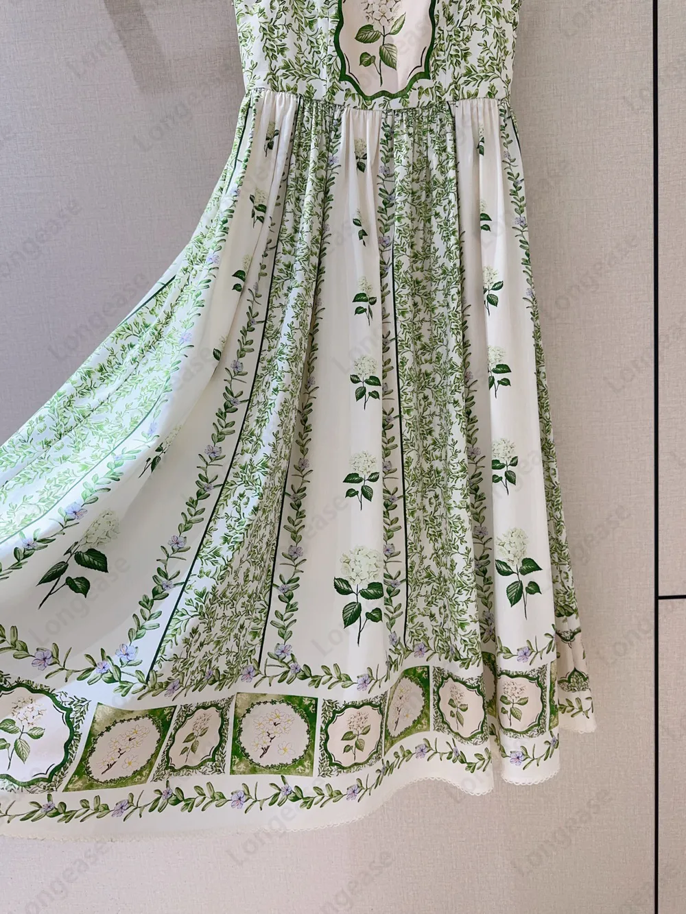 green layered tulle dress Thecia Green