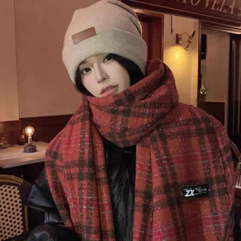 New Z0256 Plaid Autumn/Winter Scarf Korean Style From Fossetteq