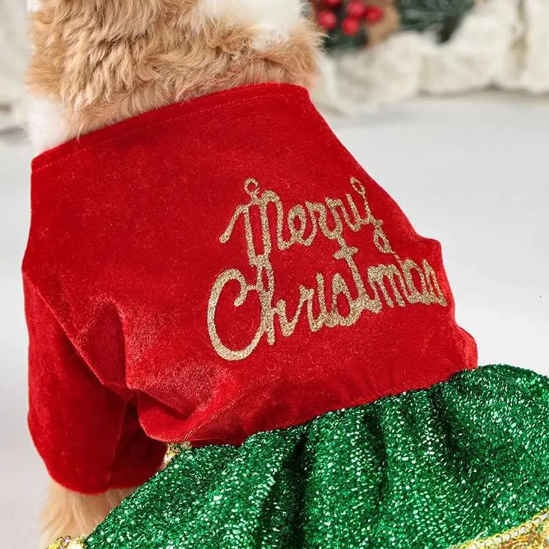 Christmas Dog Tutu Lace Dress Velvet with Glitter Lace Red Green Winter  Outfit for Small Medium Dogs S-XL from Dhgate Dog Dresses - price 25.41