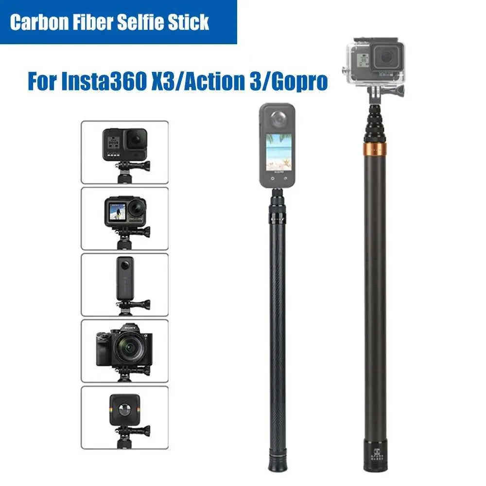 Save Big on Bulk Insta360 Invisible Selfie Stick 3m Extra Long Carbon Fiber  Selfie Stick Extendable Handheld Monopod For Action Cameras Smartphones 