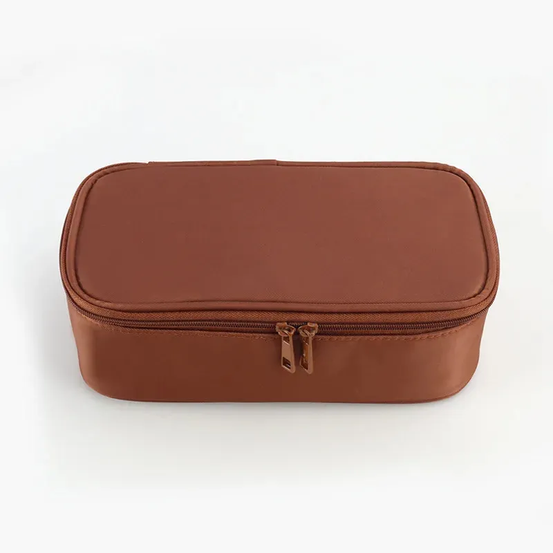 Vendita calda di grandi dimensioni borsa per il trucco in pelle portatile con sp