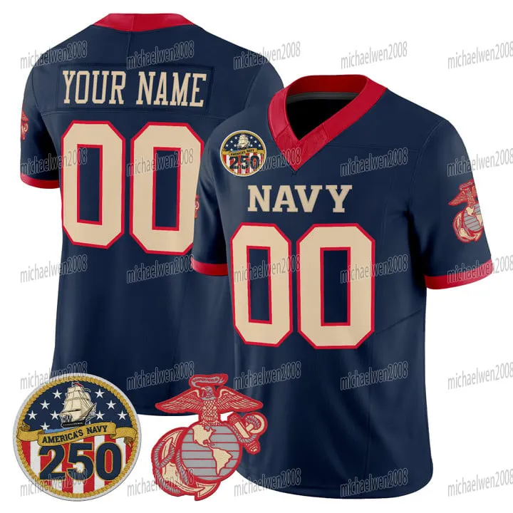 Navy Midshipmen 2025 26 Jersey With 250th Anniversary From