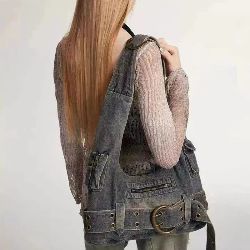 y2k grunge one shoulder bag gimmick 00s y2k bondage 2way shoulder 