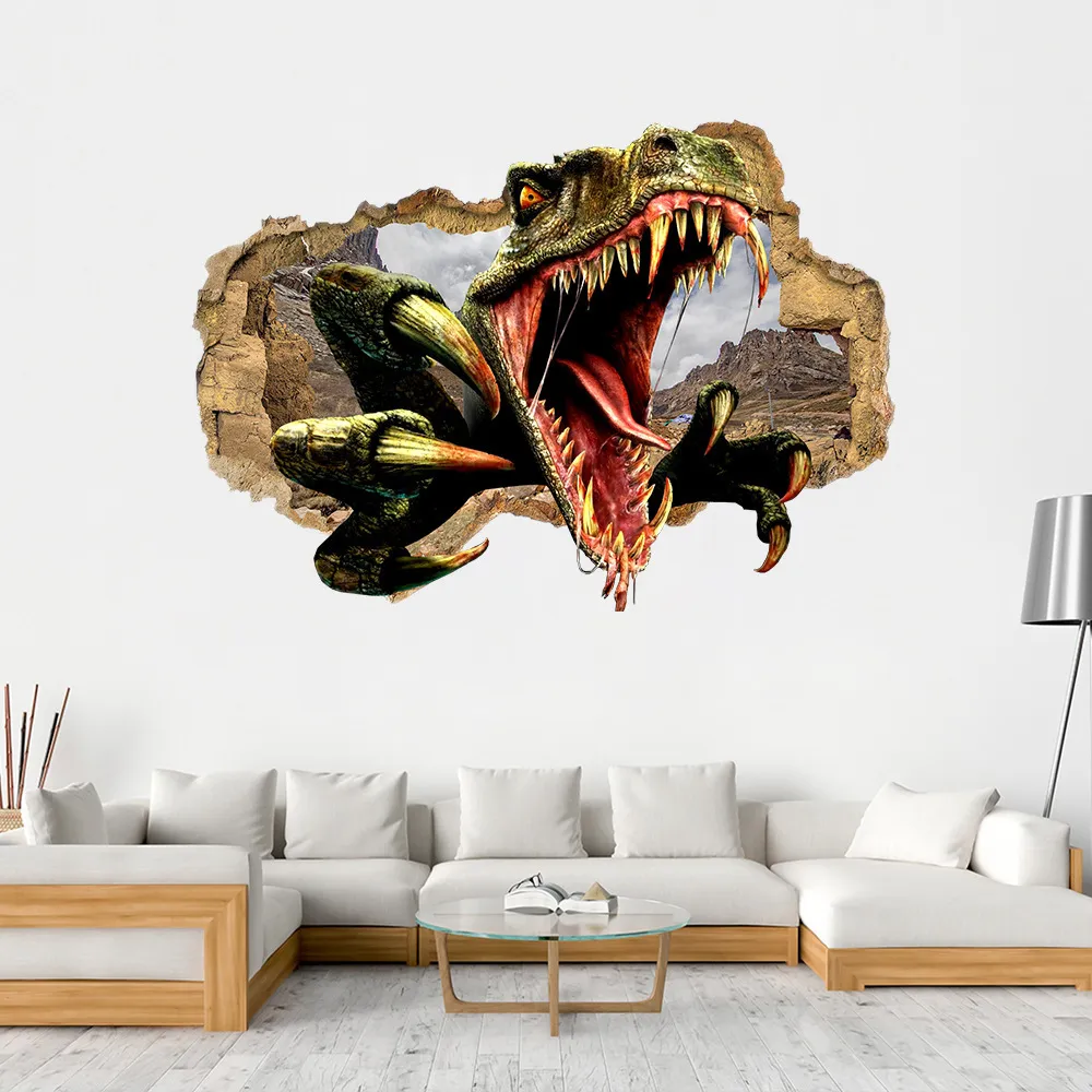 Arte De Pared De Dinosaurio 3D Personalizado Patrón De Ladrillo Estéreo  Moderno, Decoración De Papel Tapiz De La Sala De Estar De 8 € | DHgate, image size:1000x1000