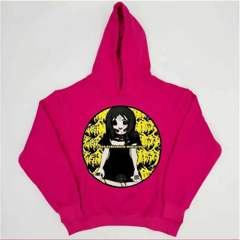 New Men KEN CARSON A Great Chaos NARICISSIS Tour Pullover Hoodies Hoody Hooded Sweatshirts velvet Cotton Thick Fleece US N188 X251118