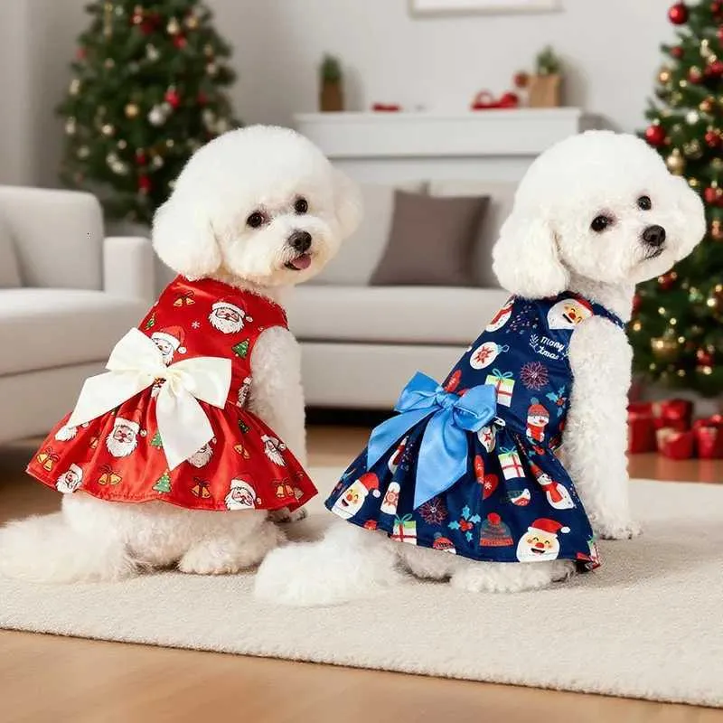 christmas puppy dress Festive Green Red Dog Brighten your fur babys holiday season with our super cute fluffy dress Cute Christmas Dog Dress
