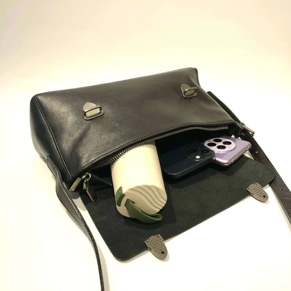 Vintage Damen Handtasche Aus Echtleder Umhängetasche Schultertasche_voghion.com