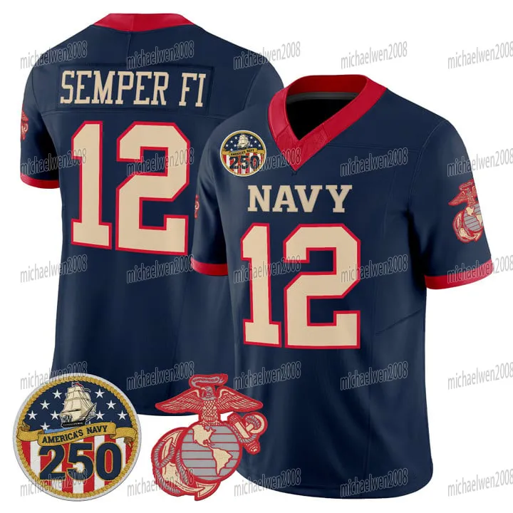 Navy Midshipmen 2025 26 Jersey With 250th Anniversary From