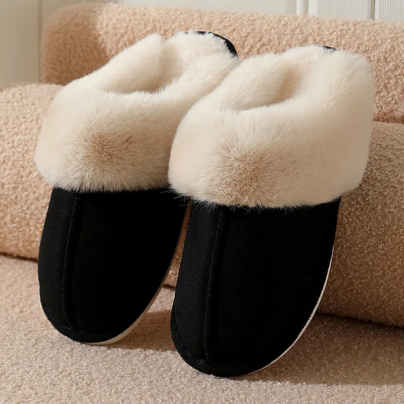 Pantoufles Bottes Fourrure Hiver Pour Femmes - Taille 35, Noir, Neuves Avec Emballage
