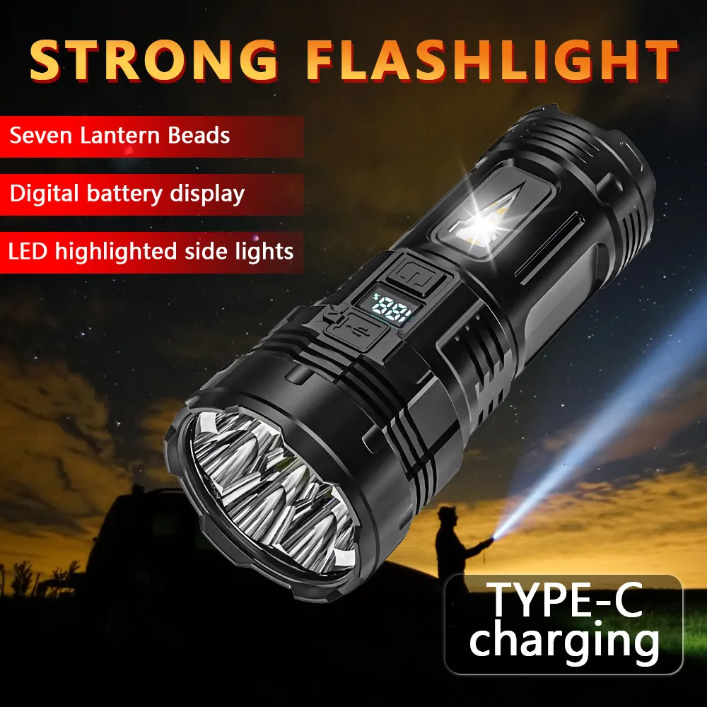 Outback Led Flashlight Outdoor Rechargeable LED Flashlight with COB Side Light, 160 Lumens ...