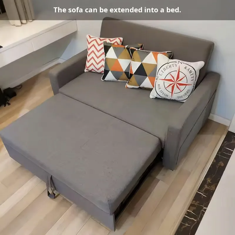 Ausziehbares Schlafsofa für Kleine Räume Multifunktionales Schlafsofa mit Seitentaschen Verschiedene Farben Platzsparendes Praktisches Wohnzimmermöbel
