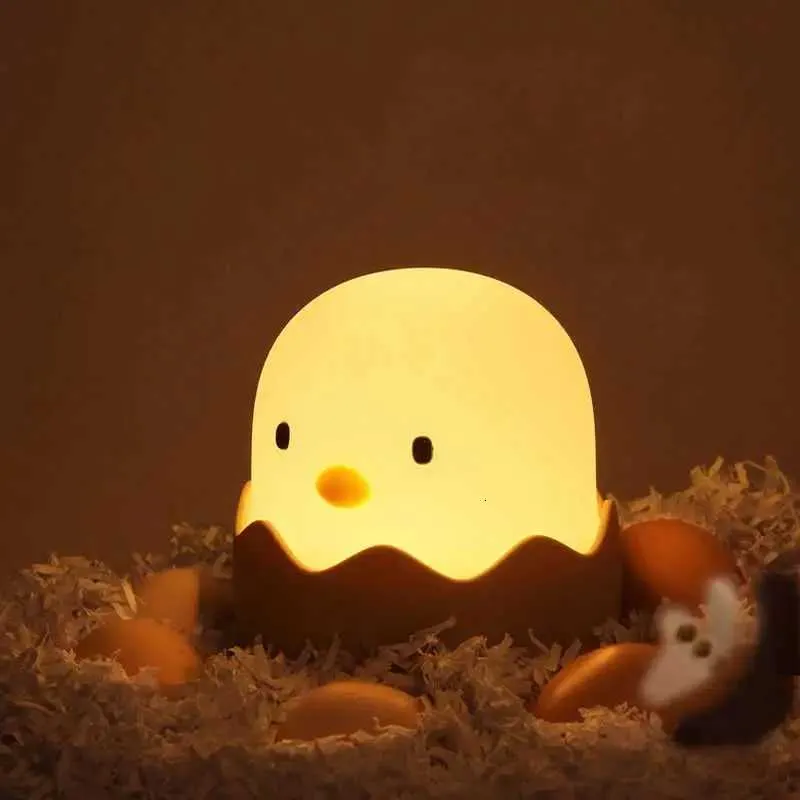M251118 Eggshell Chicken Night Lights Rechargeable Touch LED Warm ...