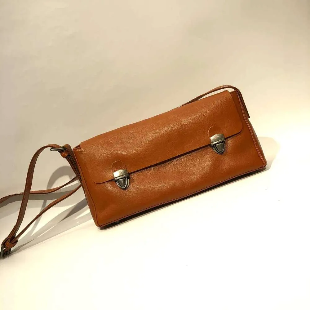 Vintage Damen Handtasche Aus Echtleder Umhängetasche Schultertasche_voghion.com