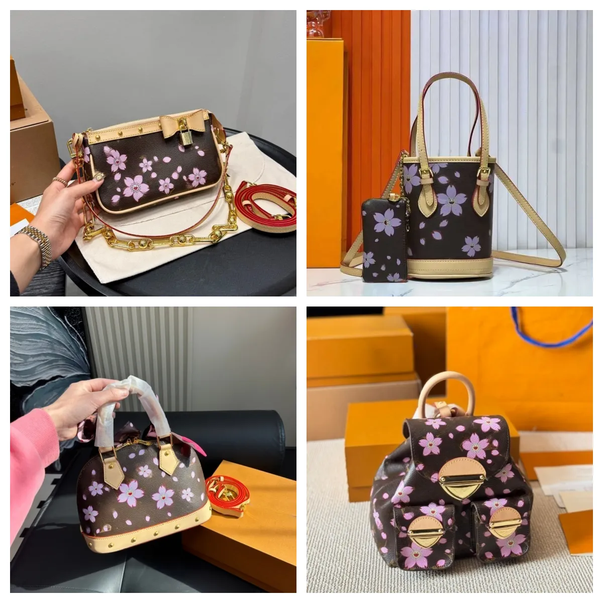 Cherry Blossoms Pochettes Chain Bag Murakami Takashi Women Handbag