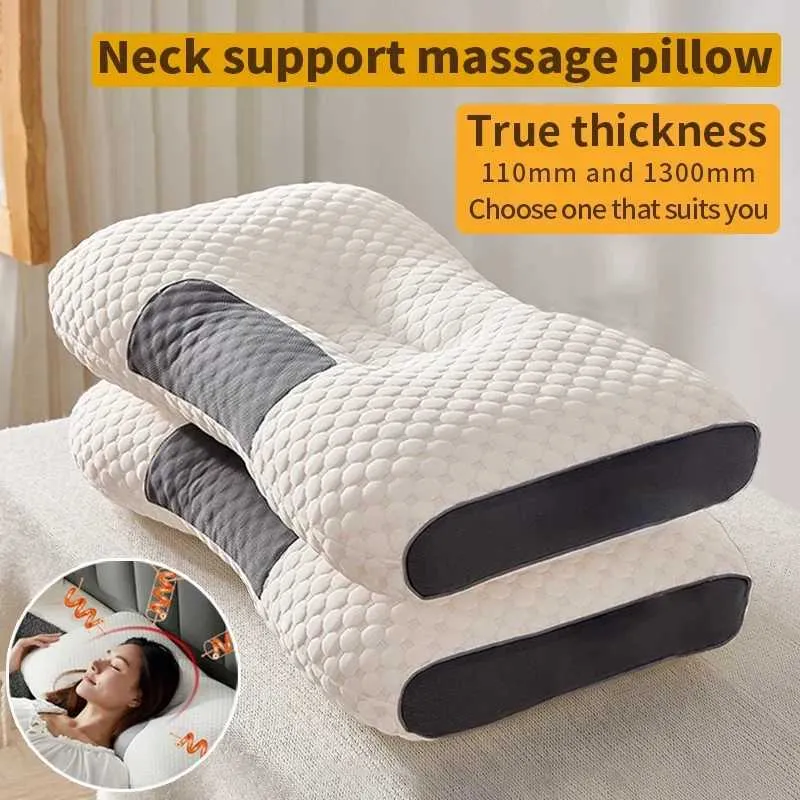 Orthopedic Cervical Neck Pillow – Soybean Fiber Fill, SPA Massage Support