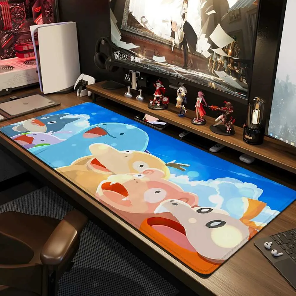 Tappetino per mouse con fiori gialli carini, tappetino per mouse da scrivania, XL, grande, esteso, da gioco, tappetino da scrivania, 80 x 20 cm, tappetino per mouse per computer portatile, decorazione