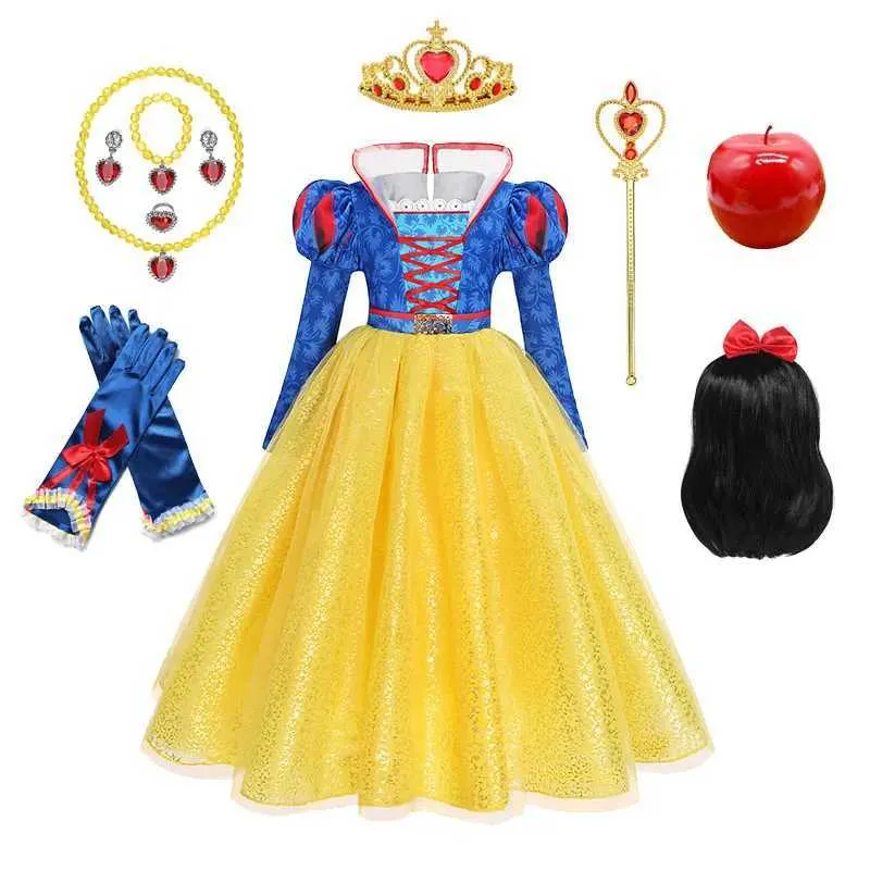 open lace back dress Bibuty Princess Dresses for Girls Dress Up Clothes Trunk, Pretend Play Costumes with 4 Sets of PrincesDresses/Wing/Headband, Princess Crown, Costumes