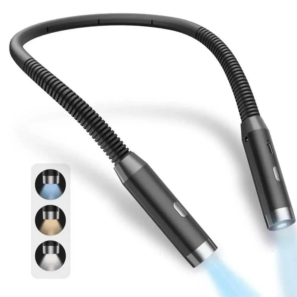 Rechargeable Flexible LED Neck Reading Light with USB Charging for Book ...