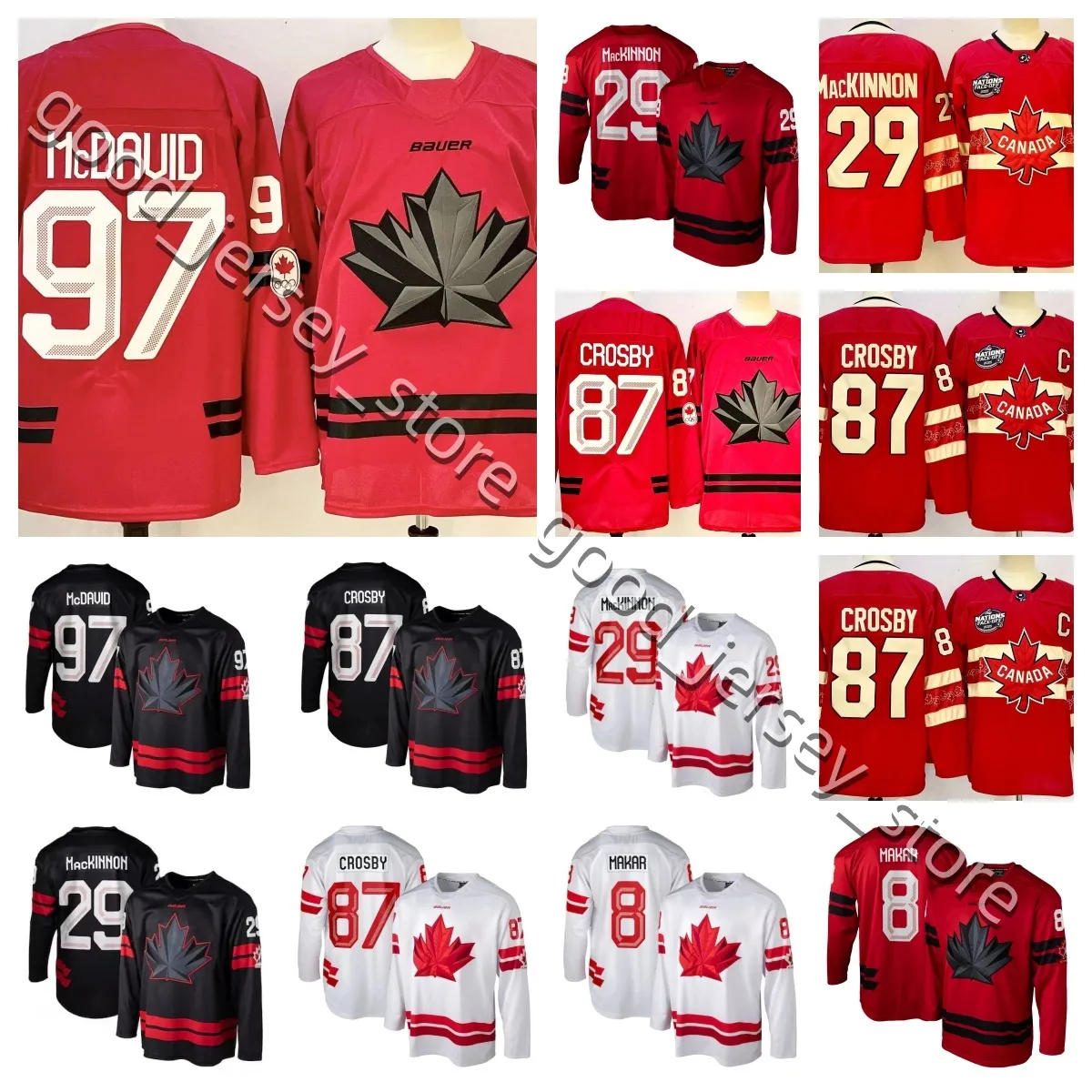 Maillot de hockey face-off Équipe Canada 4 nations Cale Makar