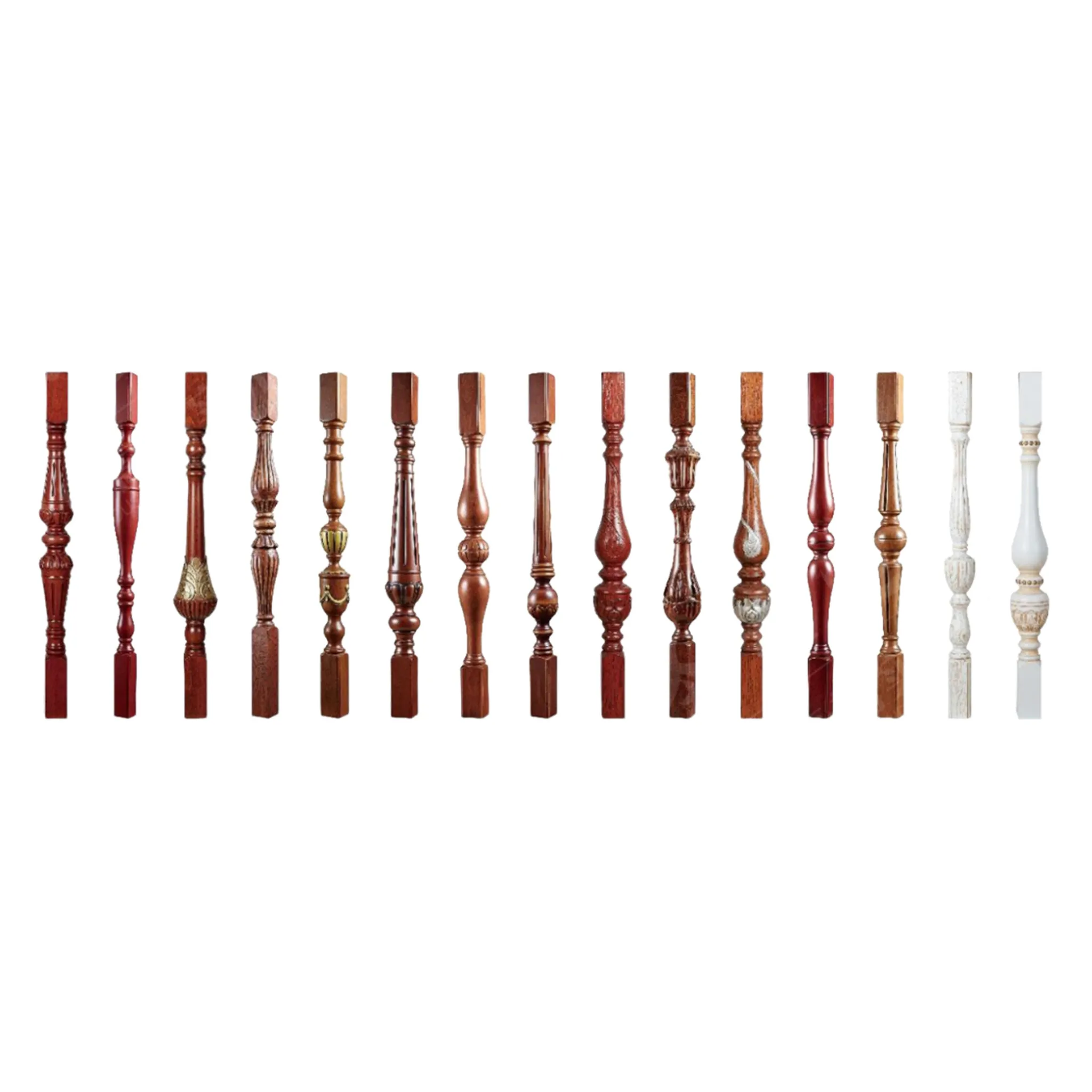 Premium Custom Wooden Spiral Baluster Column With... 