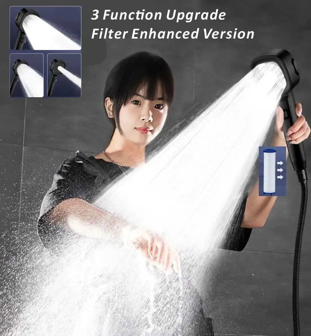 High Pressure Water Saving Shower Head with 3 Adjustable Modes and One ...