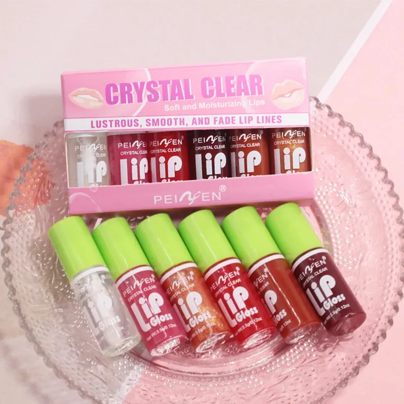 Long Lasting Waterproof Mini Lip Gloss Set Set With Mirror Finish 6 ...
