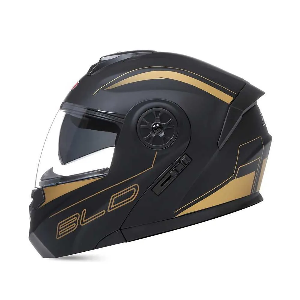 BLD Personnalisé Moto Casque Intégral Hommes Femmes Mode Double Lentille Casques Motocross Course Modulaire Rabattable Casco Moto L251120 Du 19,9 € | DHgate