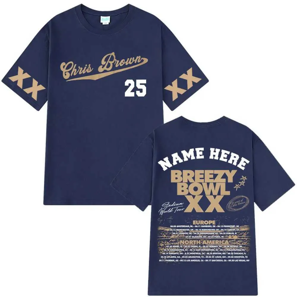 Chris Brown Tour T-Shirt 2025 - Breezy Bowl XX - Mens Hip Hop