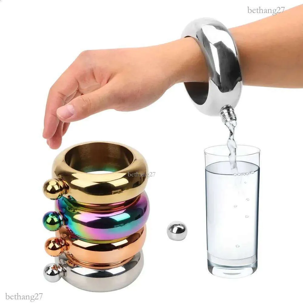 Chic Round Bracelet And Hip Flask Set For Whiskey And... From ...