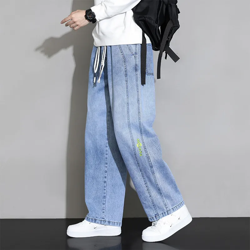 Blue Jeans Mens Elastic Waist Jeans With Drawstring Save Big On