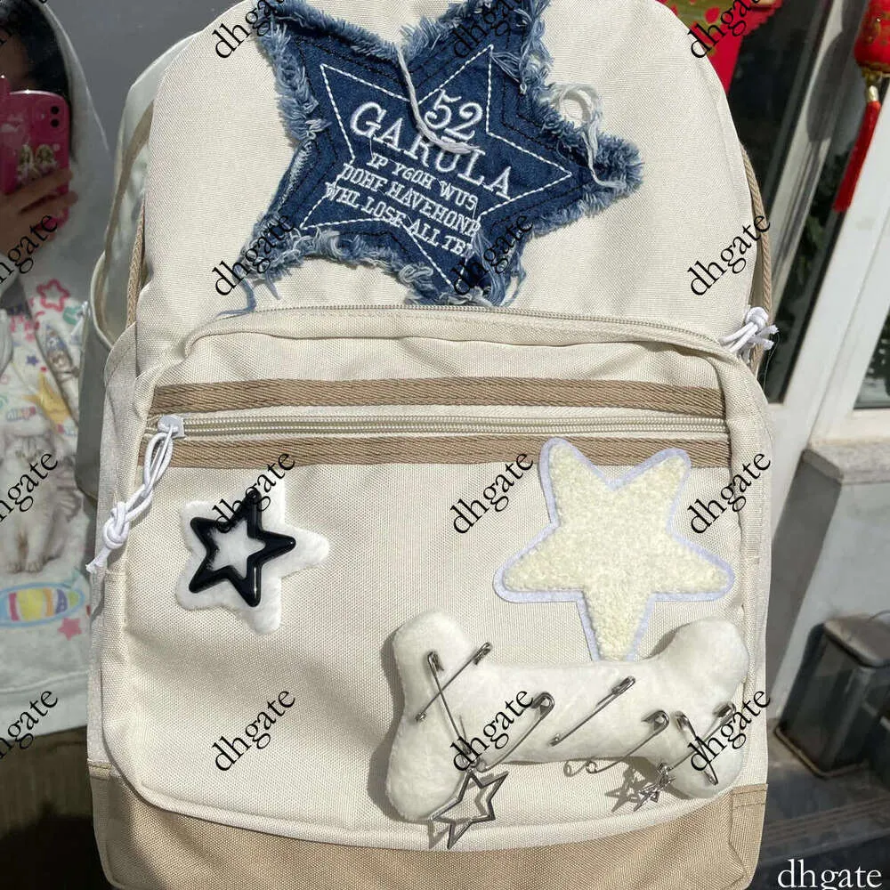 Y2K Womens Denim Backpack Large Capacity School... From  display picture 3