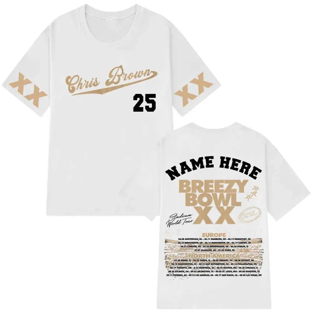 Chris Brown Tour T-Shirt 2025 - Breezy Bowl XX - Mens Hip Hop