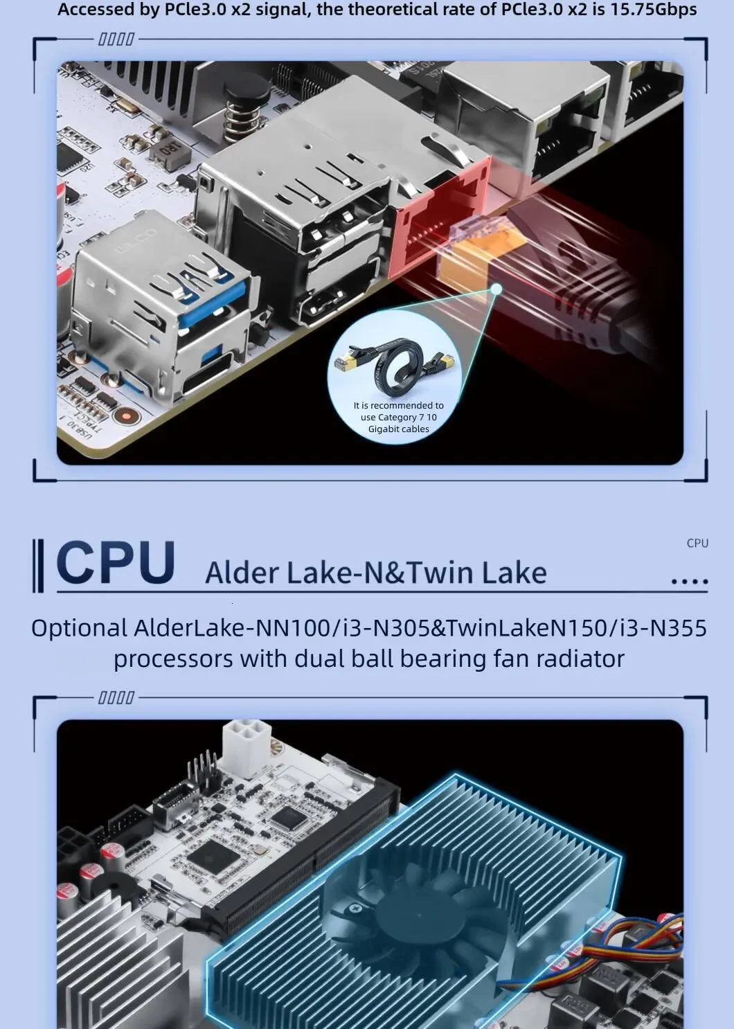 Intel N150 8 Bay 10G NAS Motherboard I3 N305 CPU, 2... From ...