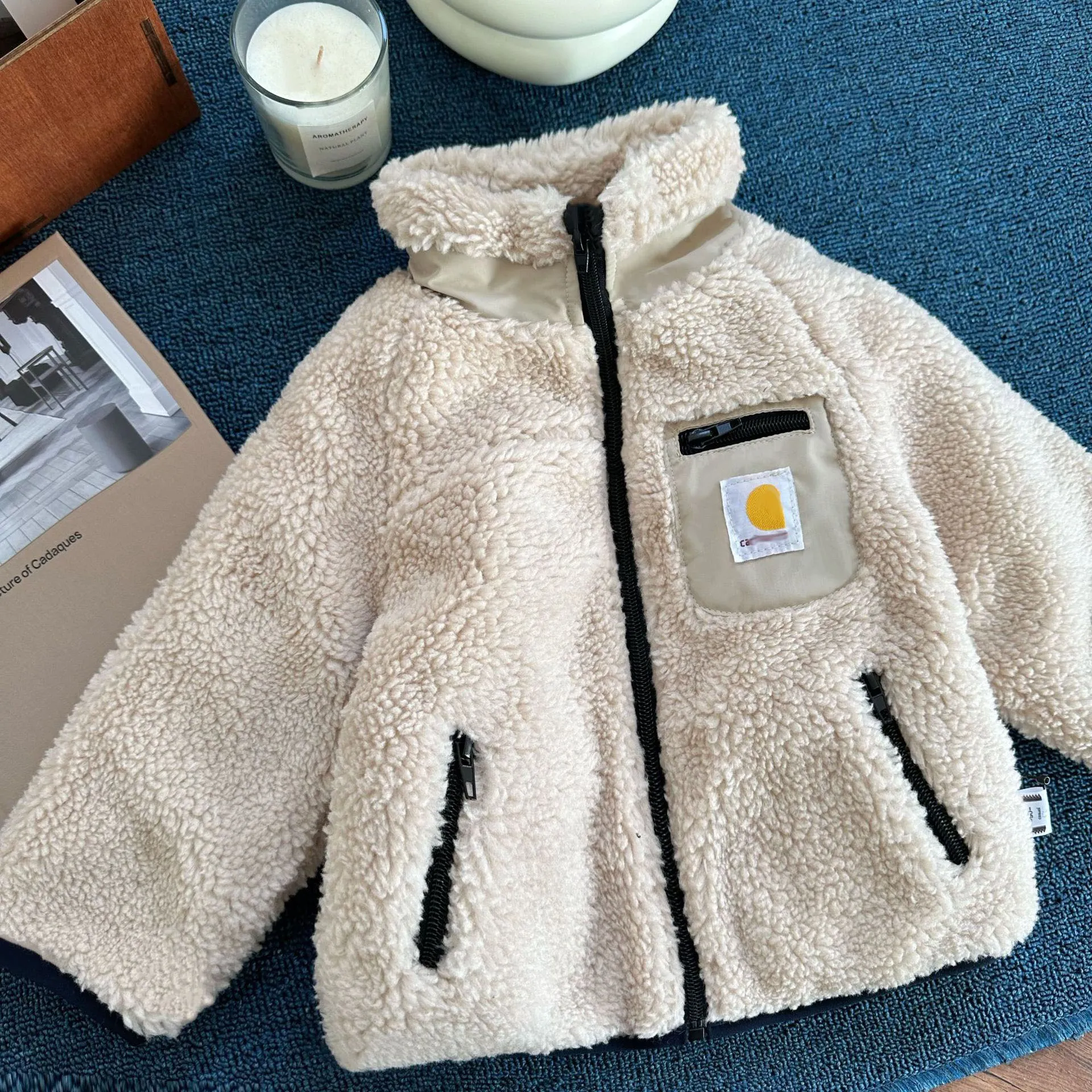 Winter Quilted Sherpa Fleece Toddler Fleece Jacket... 