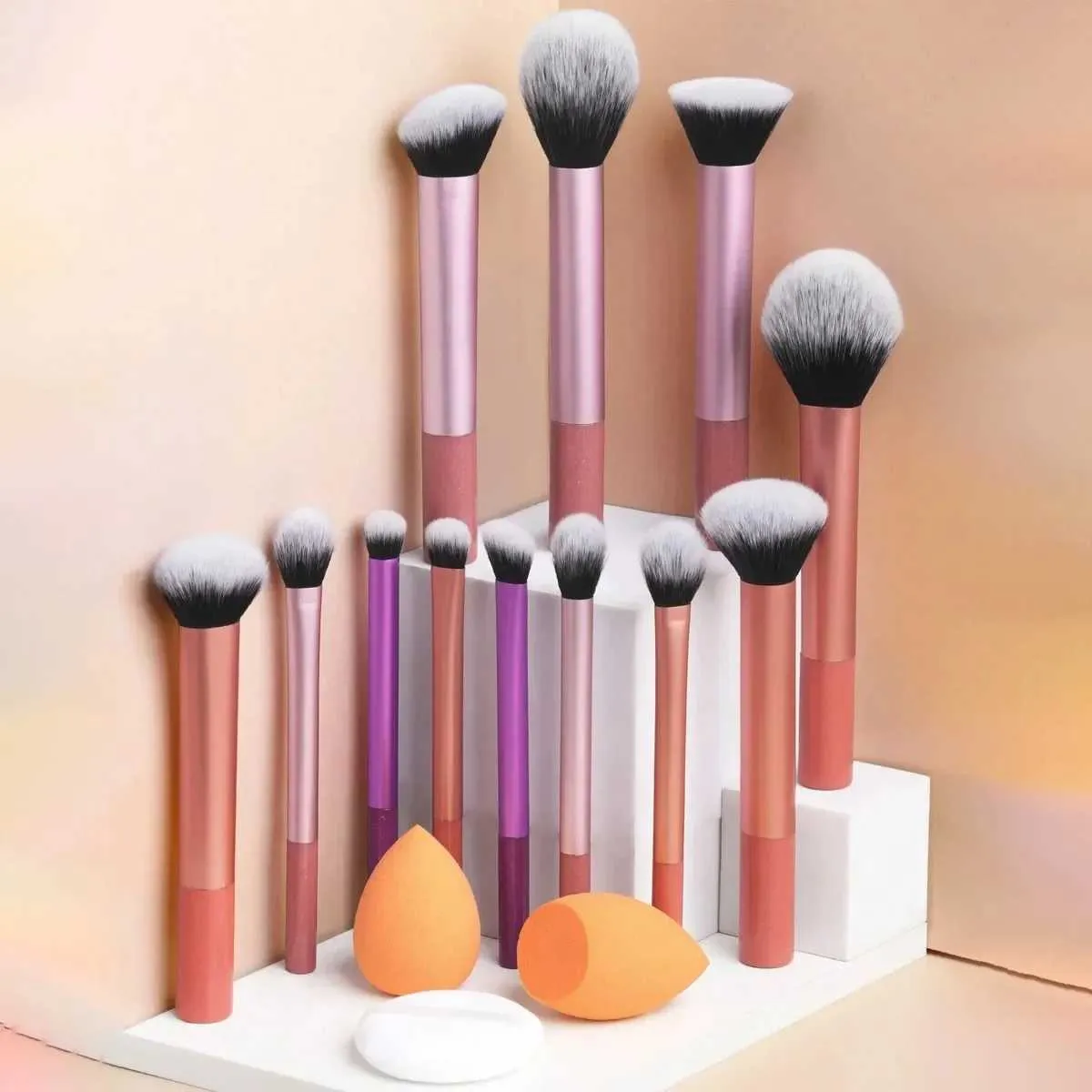 12pcs Synthetic Makeup Brush Kit – 56% OFF, $13.61 – Soft Hair, Stone Handles, Complete Set