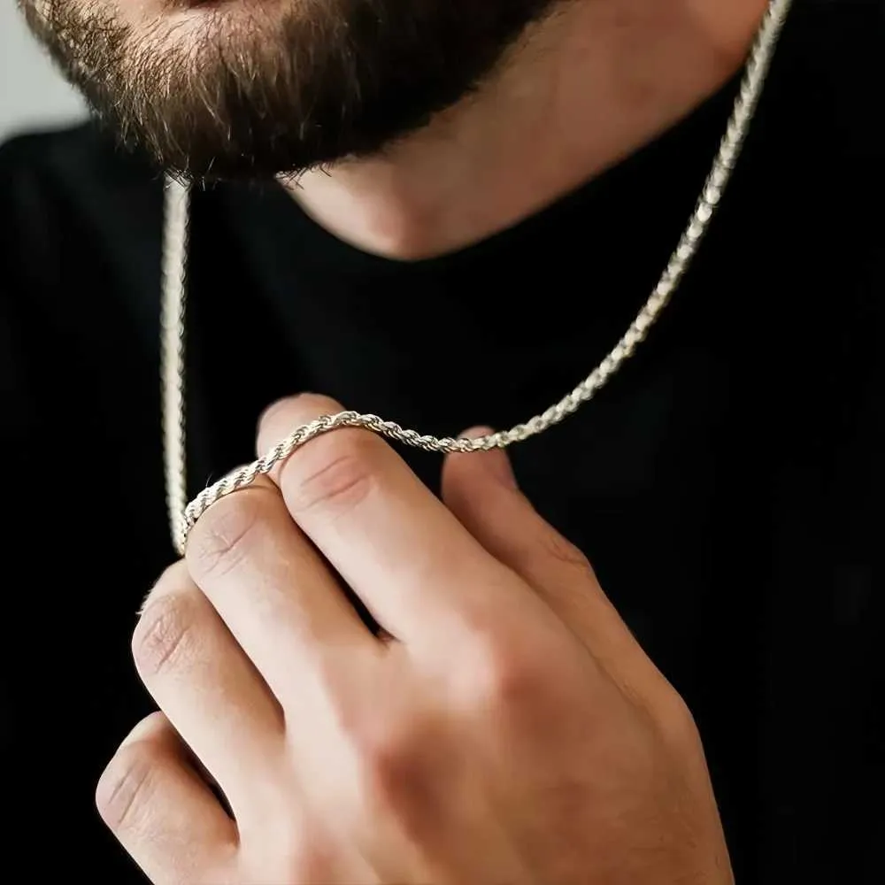 Collier torsadé homme | Chaîne Bijoux