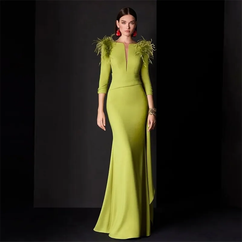 slim fit dress slacks Dark Green Wrap Satin Dress With Flutter Sleeves main image 0