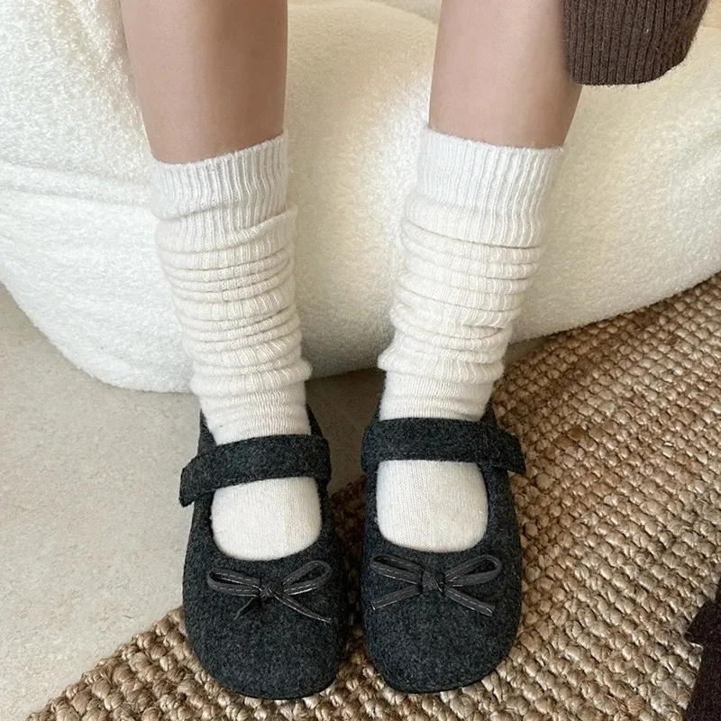 Scarpe basse da donna autunnali in tessuto di lana, alla moda, comode e calde, in cotone e pelliccia, per esterni 251121_voghion.com