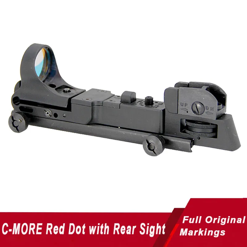 C MORE Systems Railway Red Dot Sight With Click Switch 2 MOA Dot